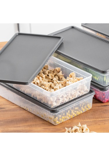 Porsima 1101 Dikdörtgen No-Frost Çok Amaçlı Saklama Kabı Set 4'lü