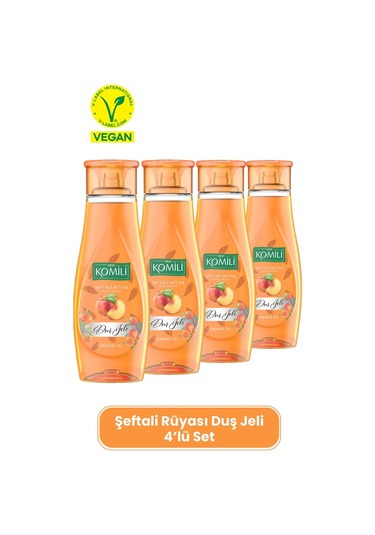 Komili Şeftali Rüyası Vegan Duş Jeli 4 x 500 ML