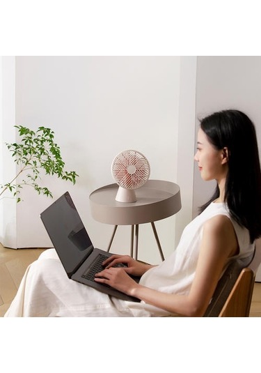 Masaüstü Fan Rainforest Versiyonu Şarj Edilebilir El Fan Çıkarılabilir Mini Sessiz Fan Soğutucu Ev Ofis Açık Hayranları 6551 Beyaz