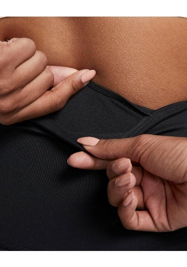 Dri-fıt One Yüksek Belli 18 Cm Kadın Bisiklet Şortu, Kadın Siyah Şort Tayt Siyah