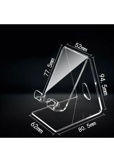 Goldenqian 1 Adet Şeffaf Cep Telefonu Tutucu Akrilik Masaüstü Tembel Telefon Standı Şeffaf Raf İphone 16 15 14 13 12 Samsung Xiaomi Dağı A A