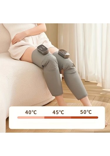 Fochsia Gray Kablosuz Usb Şarjlı Bacak Masaj Aleti 3 Isıtma Modlu Hava Basınçlı Kneading Büyük Küçük Bacaklar İçin Altın