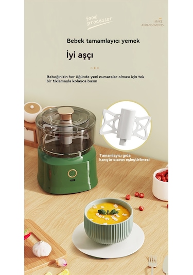 Aurora Çok Fonksiyonlu Pişme Makamı, Mutfak Sarımsak Pounder, Bebek Ek Gıda Maki Yeşil