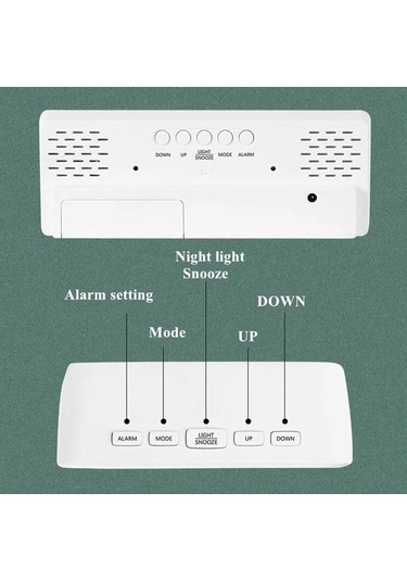 Zilinn Dikdörtgen Beyaz Kabuk Ayna Beyaz Işık-45 Çok Renki