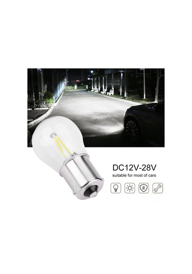 Xiyyadms 1156 Tek Noktalı Cob Led Araba Fren Lambası - Aydınlatma, Ters, Sinyal Işığı 2 Adet - Beyaz Işık, 12v-28v, Parlak Ve Enerji Tasarruflu