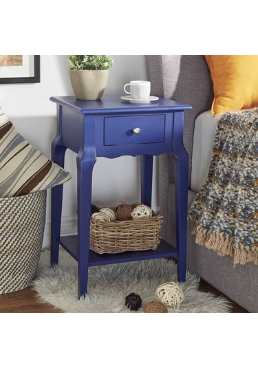 Wooding Masif Lacivert Lake Bonamy Komodin - Yan Sehpa