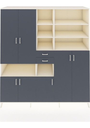 Kronos Dolap 17 Raflı 2 Çekmeceli 7 Kapaklı 220x59x243 Aytaşı-antrasit/antrasit Antrasıt/antrasıt Kronos Dolap 17 Raflı 2 Çekmeceli 7 Kapaklı 220x59x243 Aytaşı-antrasit/antrasit Antrasıt/antrasıt