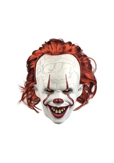 Ürpertici Pennywise Joker Maskesi Cosplay Korku Evil Şeytan Diğer