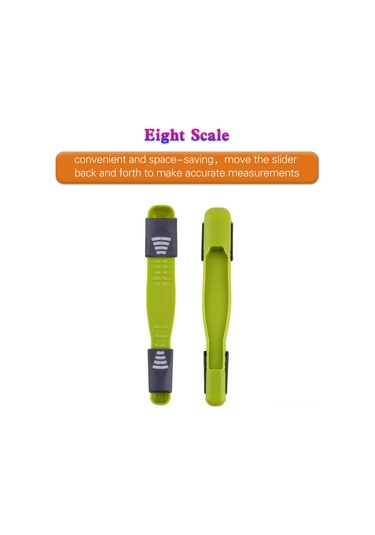 Kosona Yeşil 8 Ölçekli Mutfak Ölçü Kaşığı - Yiyecek Dereceli Plastik - Güvenli Ve Pratik Ölçüm Diğer