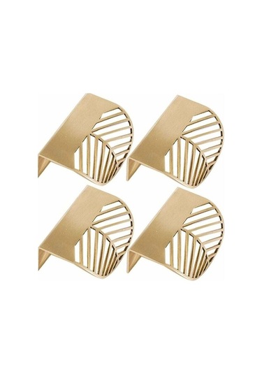 Altın Dolap Kulpu 4 Adet. Yaprak Kulp Şekli Altın Pirinç Mobilya Kulpları Bakır Mutfak Kapı Çekmecesi Kulpları 6mm, Kapı Kalınlığı 20mm