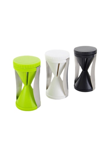 Hombey Siyah Çelik Ve Pp Malzeme Ev Fırın Mutfak Multifonksiyon Spiral Dilimleyici, 2 Bıçaklı Kesici, 13x7x7cm Siyah