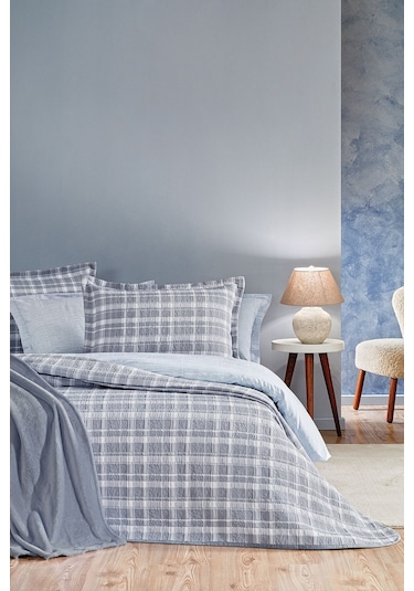 Puffy Meona Tek Kişilik 6 Parça Endless Set - Indigo