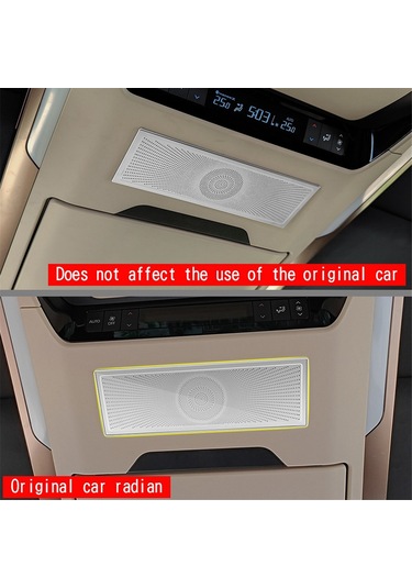 Toyota Paslanmaz Çelik Orta Sıra Tavan Hoparlör Kapağı Gümüş