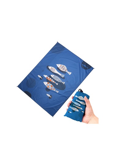 Neevoyu Deniz Kumaşı Balık Desenli 210t Polyester+tpu 1.4x2m L Boy Hafif Taşınabilir Çanta Dahil Çok Renkli