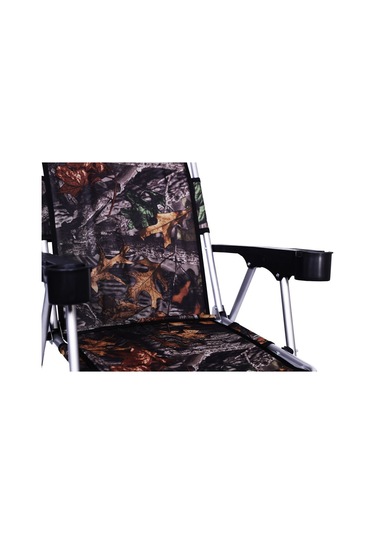 Alin Metal 140 Kg Taşima Kapasiteli Lüks Bardaklıklı Kamp & Piknik Sandalyesi Yaprak Desenli Çok Renkli