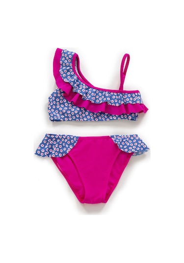 Endeep Kız Çocuk Desenli Bikini Takımı Çok Renkli