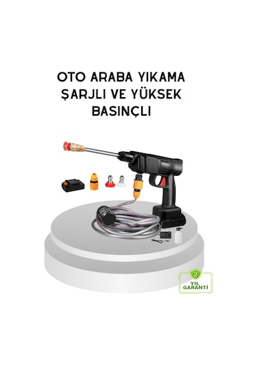 Taşınabilir Akülü Araba Yıkama Makinesi 1.7 Mpa Basınçlı Ve Ergonomik Tasarımlı