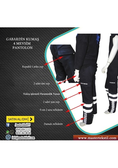 Paramedik Yazılı Acil Pantolonu