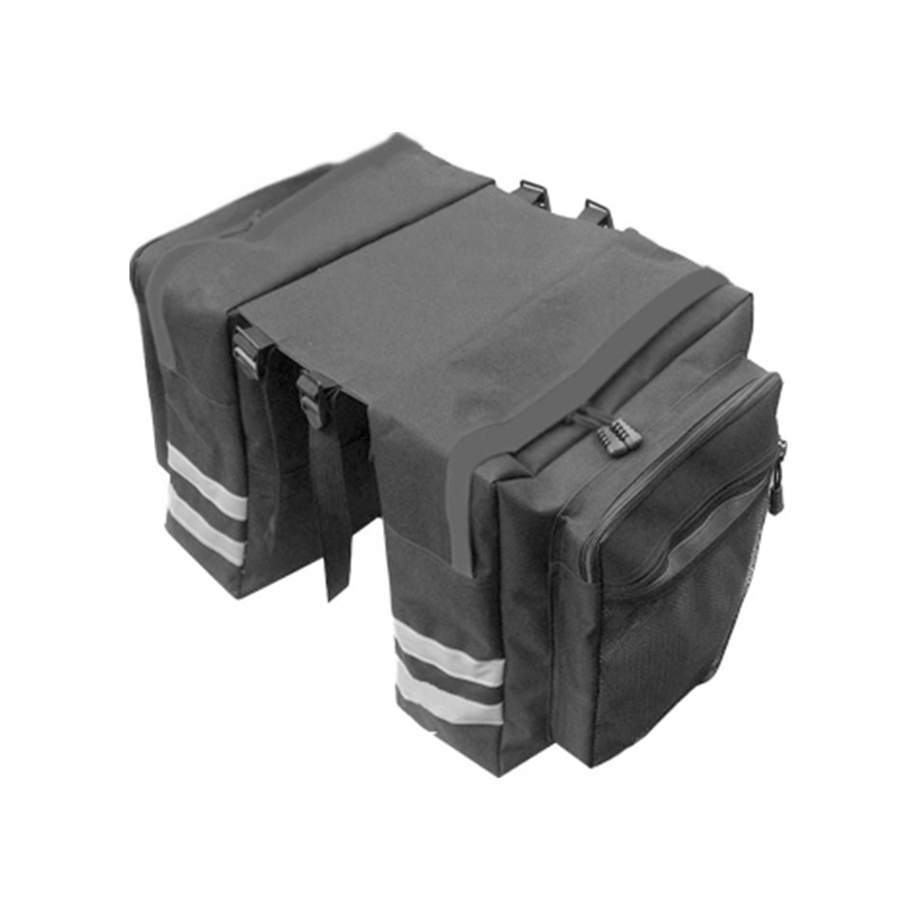 Youtek Bisiklet Arka Raf Çantası, 30l Kapasite, İki Yan Cep, Su Geçirmez Oxford Kumaş, Gece Görünürlüğü Reflektörlü, Yüksek Dayanıklı Taşıma Çantası Siyah