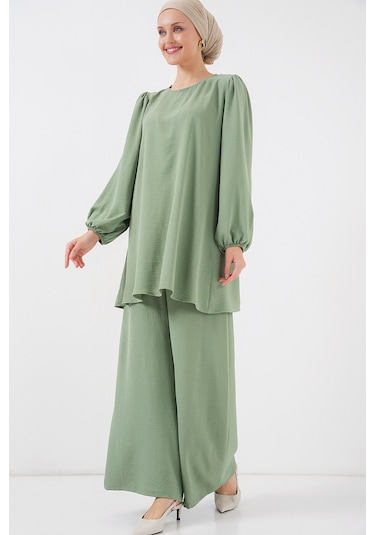 Bigdart Ayrobin Tunik Pantolon Alt Üst Takım 6712 - Çağla