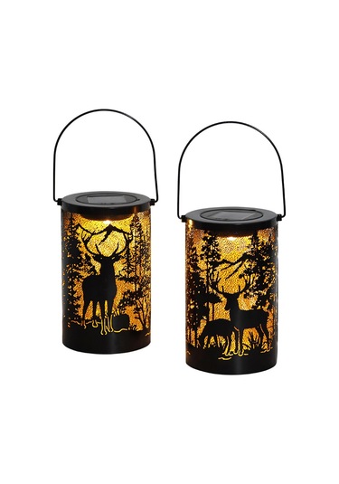 Konesam Güneş Enerjili Demir Geyik Bahçe Lambası - Su Geçirmez, 8-10 Saat Çalışma