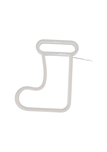 Kangvka Noel Çorap Şekilli Neon Işıklı Dekorasyon, Usb/pil Beslemeli, Masaüstü/duvar Dekoru, Akşam Lambası Bz2645-w