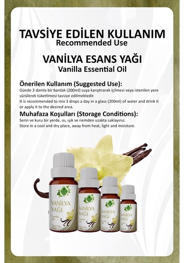 Vanilya Yağı Vanilla Essential Oil 10 Ml.