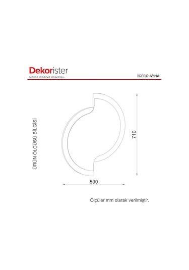Dekorister Exclusive Igero Ayna Tesbih-Antrasit