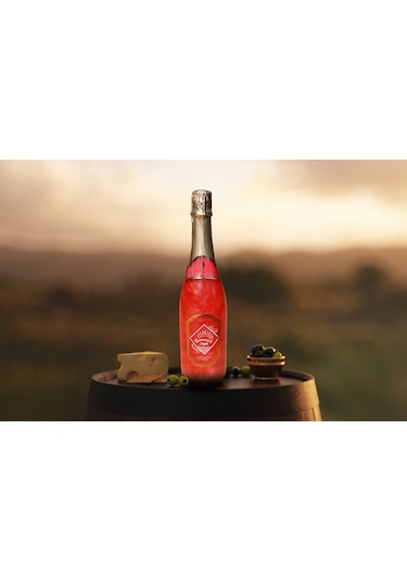 Stella Saltare Karpuz Çilek Aromalı Alkolsüz Simli Şampanya 750 ML