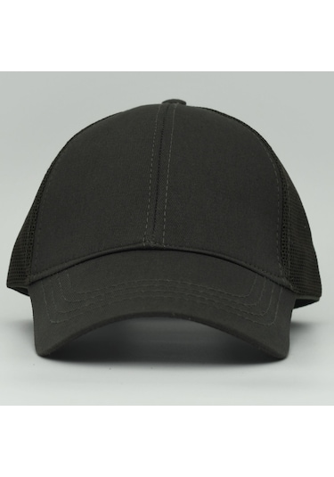 Unisex Ayarlanabilir Haki Fileli Spor Basic Şapka Haki