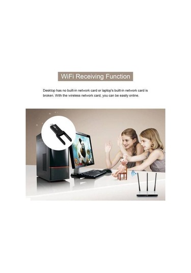 Ac1200 Mbps Çift Band USB 3.0 Kablosuz Wi-Fi Alıcısı