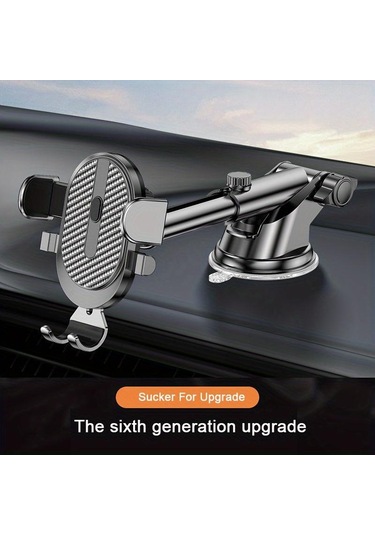 1 Adet Sucker Cep Telefonu Braketi Tablet Araç Montaj Standı Gps Araba Telefon Tutucu Uzatılabilir Kol İle Siyah