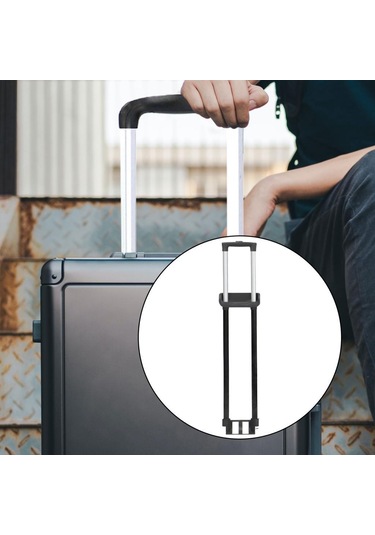 Homyl Seyahat Bagaj Çekme Çubuğu Arabası Çantası 60cmx16cmx4cm Siyah