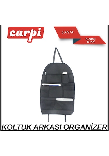 Carub Koltuk Arkası Organizer Kumaş Çanta Siyah