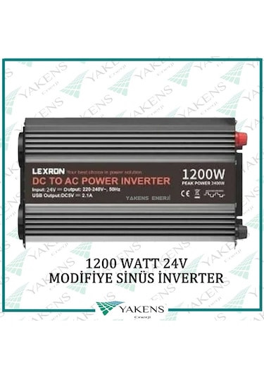 Lexron 1200 W 24V Modifiye Sinüs İnverter 1200 Watt 24 Volt-220V