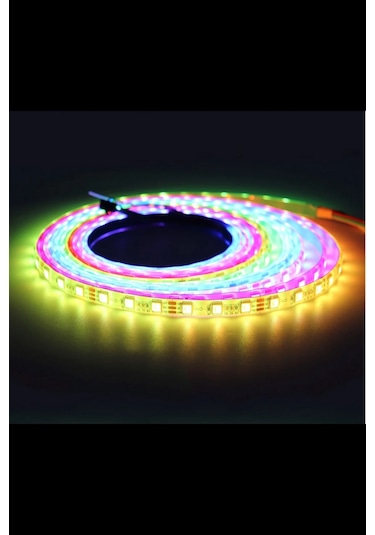 12 Volt Adreslenebilir Argb Pixel Şerit Led Ws2811 Metrede 60 Led Ip20 1 M