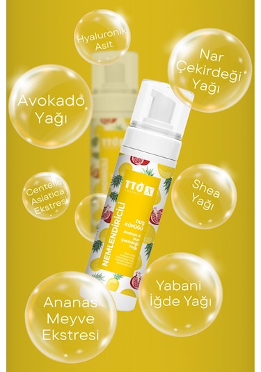Tto X Nemlendiricili Duş Köpüğü Ananas&Nar Çekirdeği Yağı 200Ml