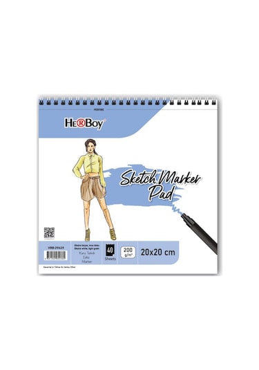 Sketch Marker Pad 20 20cm 200g/m2 40 Yaprak Hrb-39629