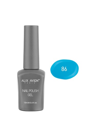 Alix Avien Gök Mavi Kalıcı Oje 86-yoğun Renk Veren Jel Oje 12 Ml-nail Uv Gel Polish 86