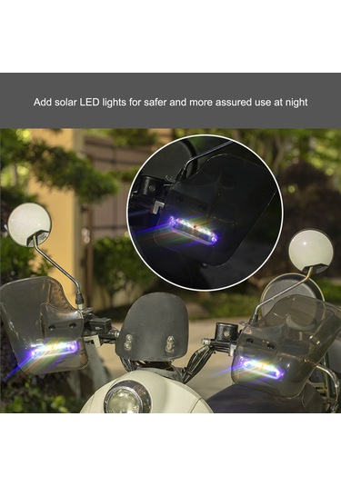 Vkemall Güneş Enerjili Elektrikli Motosiklet Eldiven Koruması - Rüzgar Ve Yağmur Engeli, Pvc Malzeme, Reflektörlü Seçenek