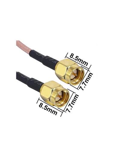 8x Sma Erkek - Sma Erkek Koaksiyel Kablo, Sma Konnektörleri İçin 50 Cm Wifi Anten Kablosu