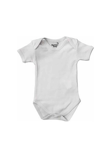 Mummy's Baby Kısa Kollu Çıtçıtlı Body Beyaz