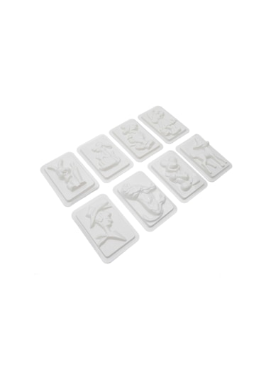 8 Adet . Alçı Kalıbı . Seramik Kalıbı . Okul Alçı Kalıbı . Iş Eğ N11.35740