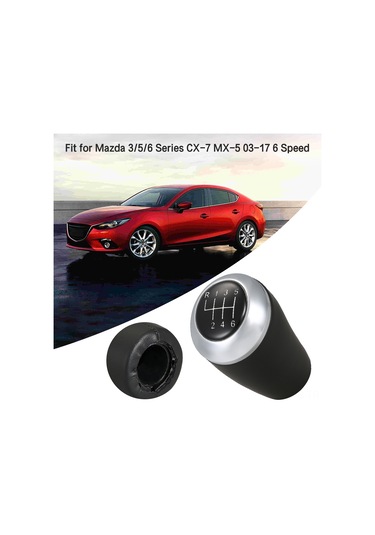 Symbee Mazda 3/5/6/cx-7/mx-5 2003-2017 İçin 6 Vites Manuel Vites Topu - Kolay Kurulum, Direkt Değiştirme, Dayanıklı Abs+pvc+pu Malzeme Siyah