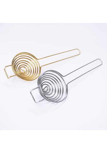 Spiral Paslanmaz Çelik Yumurta Akı Ayırıcı Taşınabilir Yumurta Sarısı Ayırıcı Bölücü Uzun Saplı Mutfak Malzemeleri İçin Yumurta Aletleri Gümüş