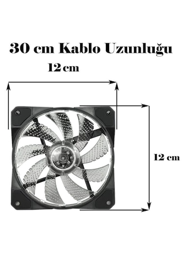 Coolmoon 12 Cm. 3d 15 Led Rgb Renkli Sessiz Işıklı Kasa Fanı