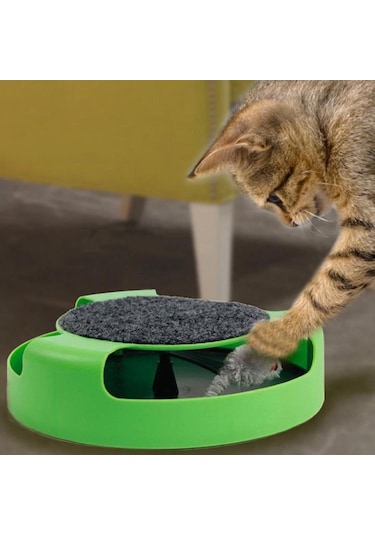 Sones Evcil Hayvan Malzemeleri Kedi Plastik Fareyi Yakala İnteraktif Döner Tabla Evcil Hayvan Oyuncakları