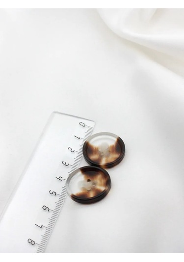 The New Button Dekoratif Düğmeler Kahverengi 25 Mm 12 Adet 276235836