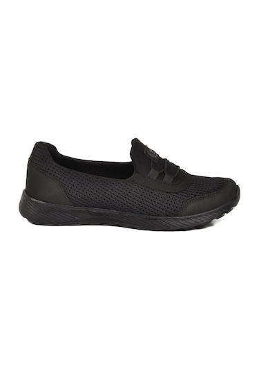 Walkway Siyah Fileli Hafif Esnek Kolay Giyilebilir Kadın Casual Ayakkabı 575 G
