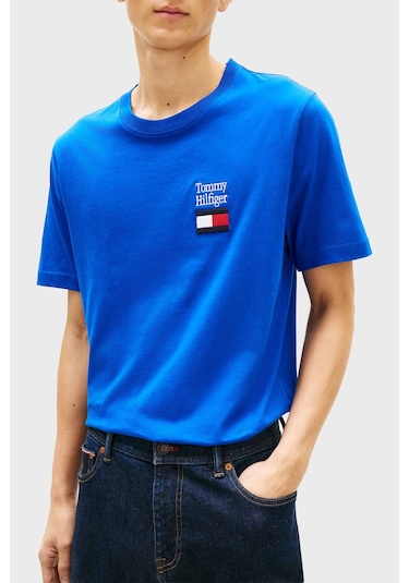 Tommy Hilfiger Erkek T Shirt Mw0mw42367 C7f Mavi Tommy Hilfiger Erkek T Shirt Mw0mw42367 C7f Mavi